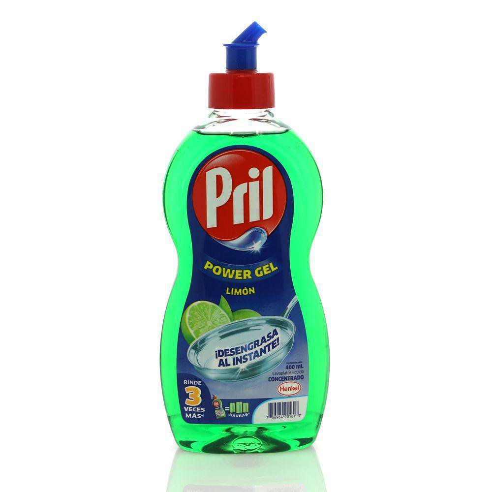 Lavaplatos Líquido 400 ml - Pril Varios Aromas Limón