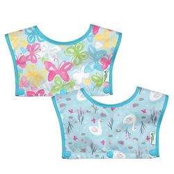 Babero Snap&Go Catcher Swan 2 Piezas 6-18M - Green Sprouts