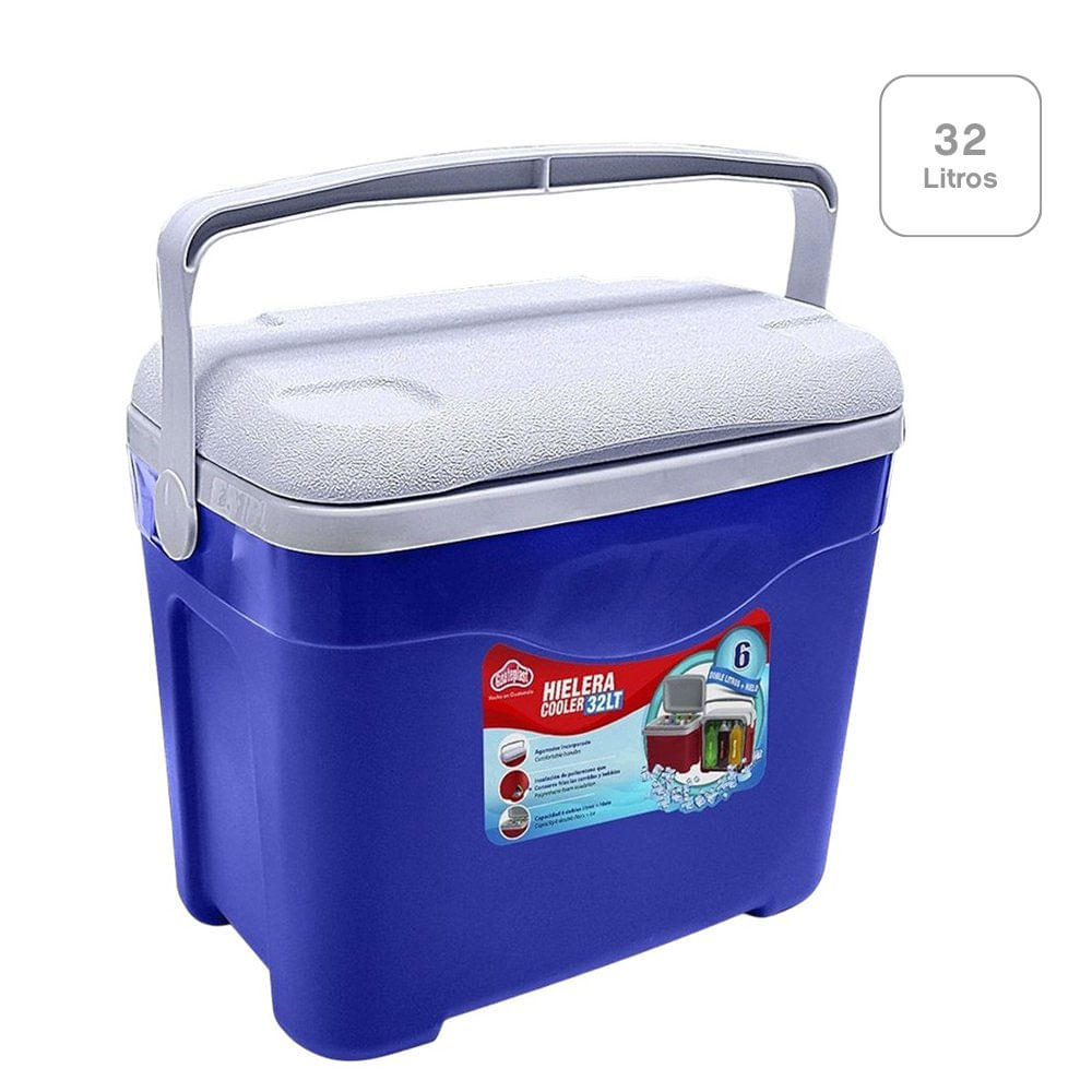 Hielera Cooler de 32 Litros - Varios Colores Azul