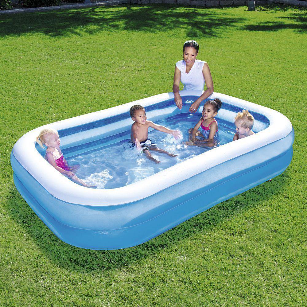 Piscina Inflable Rectangular Family Pool Azul 2.62 x 1.75 x 0.51 Metros