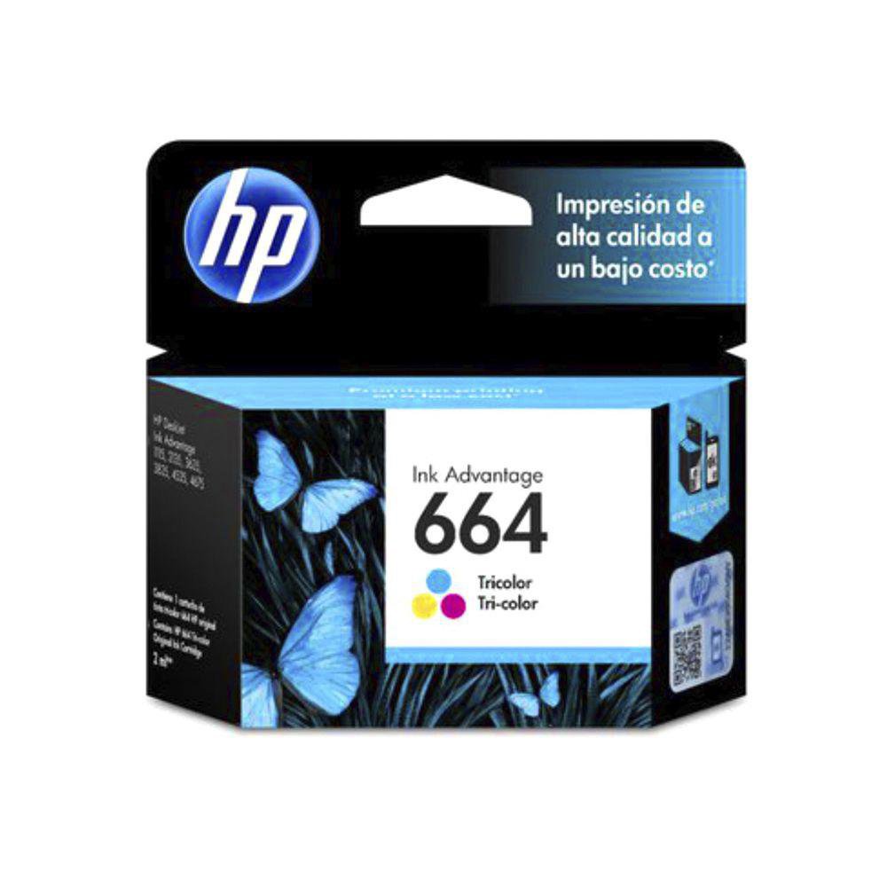 Cartucho de Tinta HP 664 Tricolor para DeskJet Ink Advantage