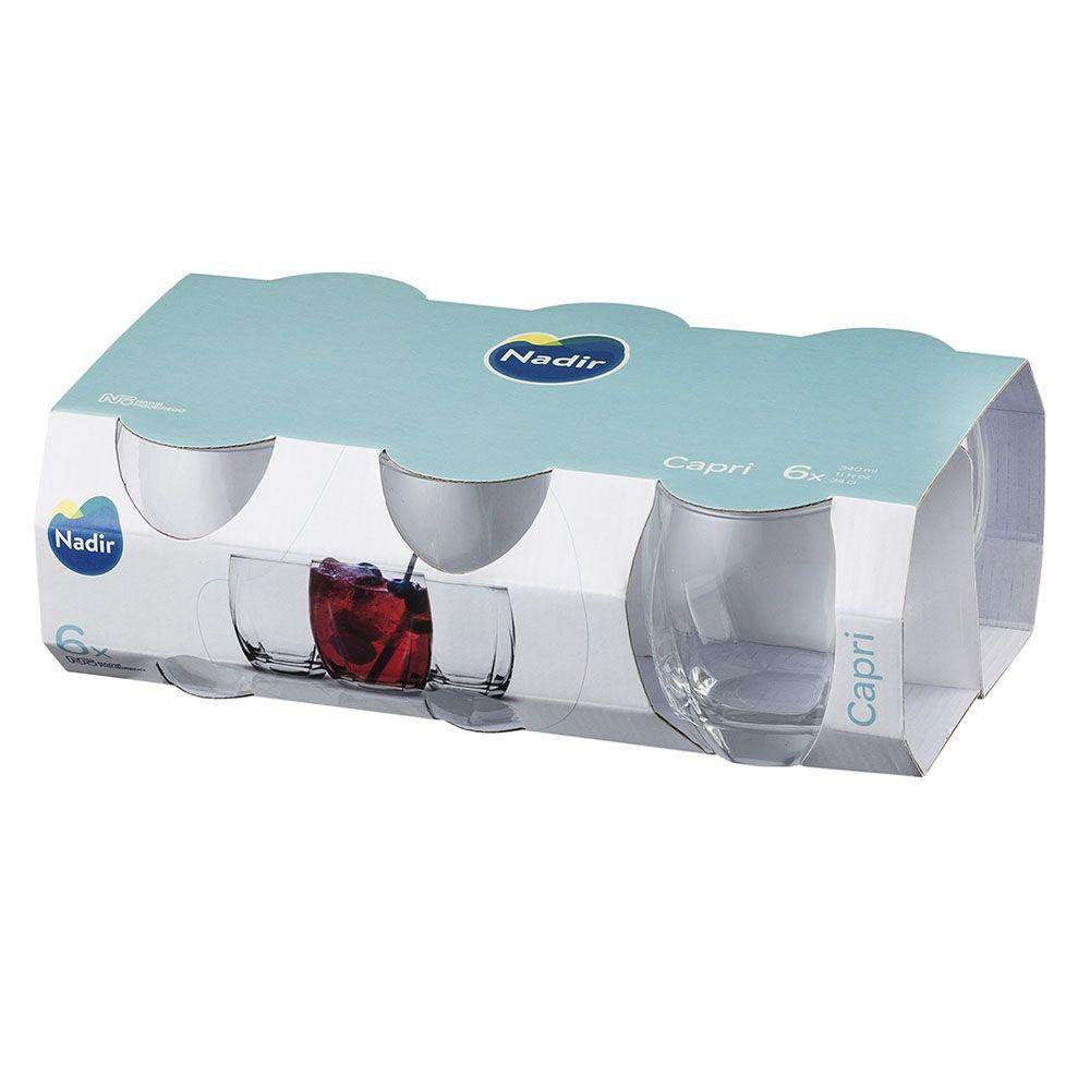 Set de 6 Vasos Capri de 11.49 oz Color Transparente