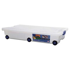 Caja Plástica con Ruedas 30 L Azul