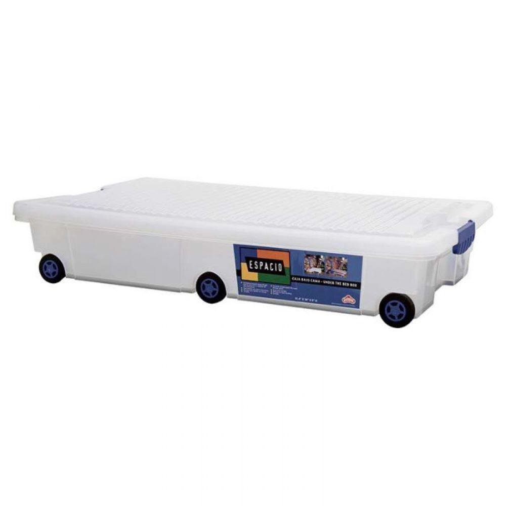 Caja para Bajo Cama Plástica 30 L Color Transparente