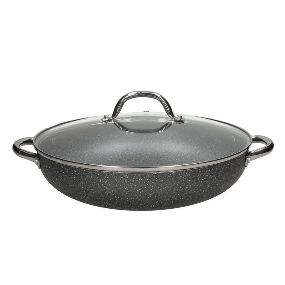 Sartén Antiadherente 32 cm con Tapadera Color Gris