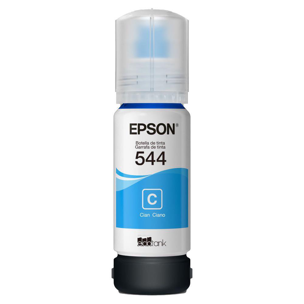 Botella de Tinta Epson T544 Cian de 65 mL para Impresoras EcoTank Compatibles