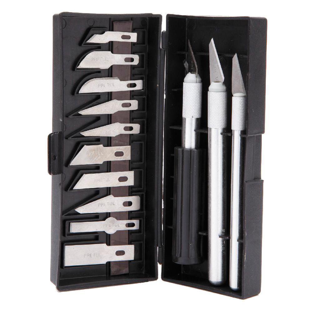 Cuchillas de Precisión con Mango Set de 16 Pzas
