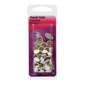 40 Tachuelas Blancas De 3/8 Plg - Hillman