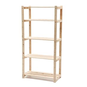 Estantería De Madera Natural 5 Niveles - Modular