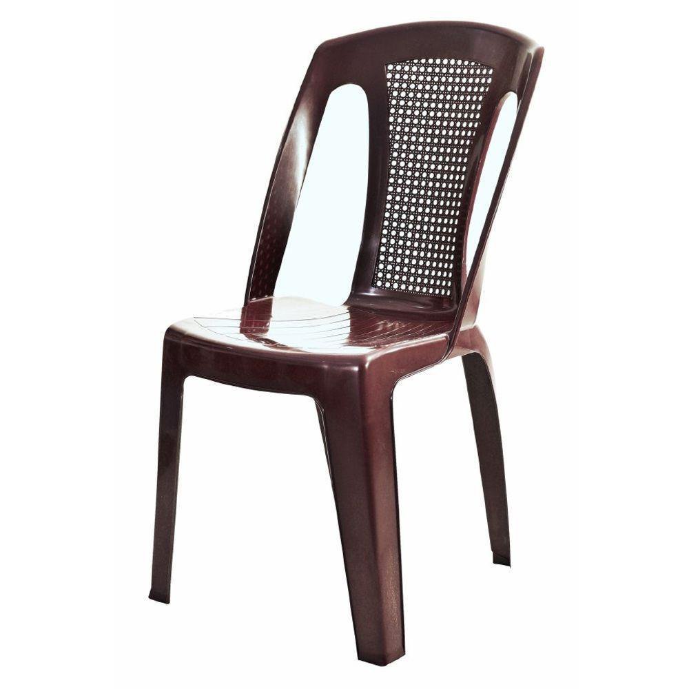 Silla Napoli de Plástico sin Brazos Apilable para Exterior - Varios Colores Chocolate