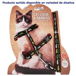 Correa Con Arnés Para Gato - Tiny's