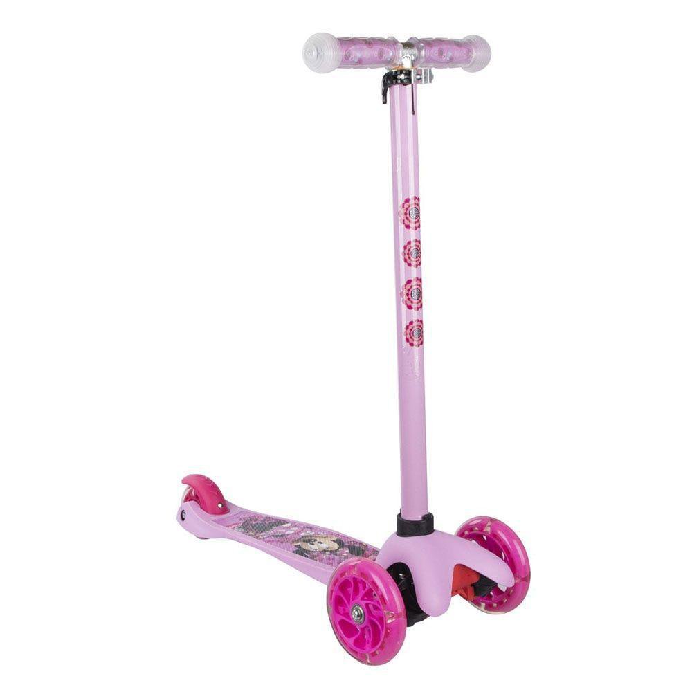 Monopatín de Lujo de 3 Ruedas con Luces Diseño de Minnie Mouse para Niña Color Rosado Mono…