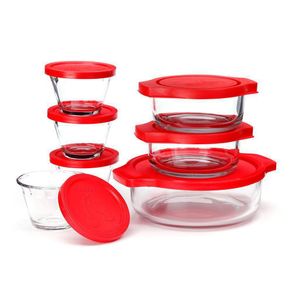 Moldes De Vidrio Con Tapa Roja 14 Pzas - Pyr-O-Rey