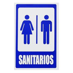 Rótulo Para Sanitarios 6X9 Plg - Foto Metal