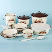 Batería De Cocina Armonía Crema Plus Decorada 14 Pzas - Cinsa