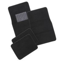 Set De Alfombras Felpa Y Hule Para Auto 4 Pzas Negro - Amscan Inc.