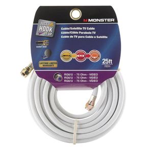 Cable De Audio Y Video Coaxial Rg6 De 7.62Metros - Monster