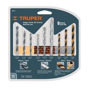Juego Mixto De Brocas 9 Pzas - Truper