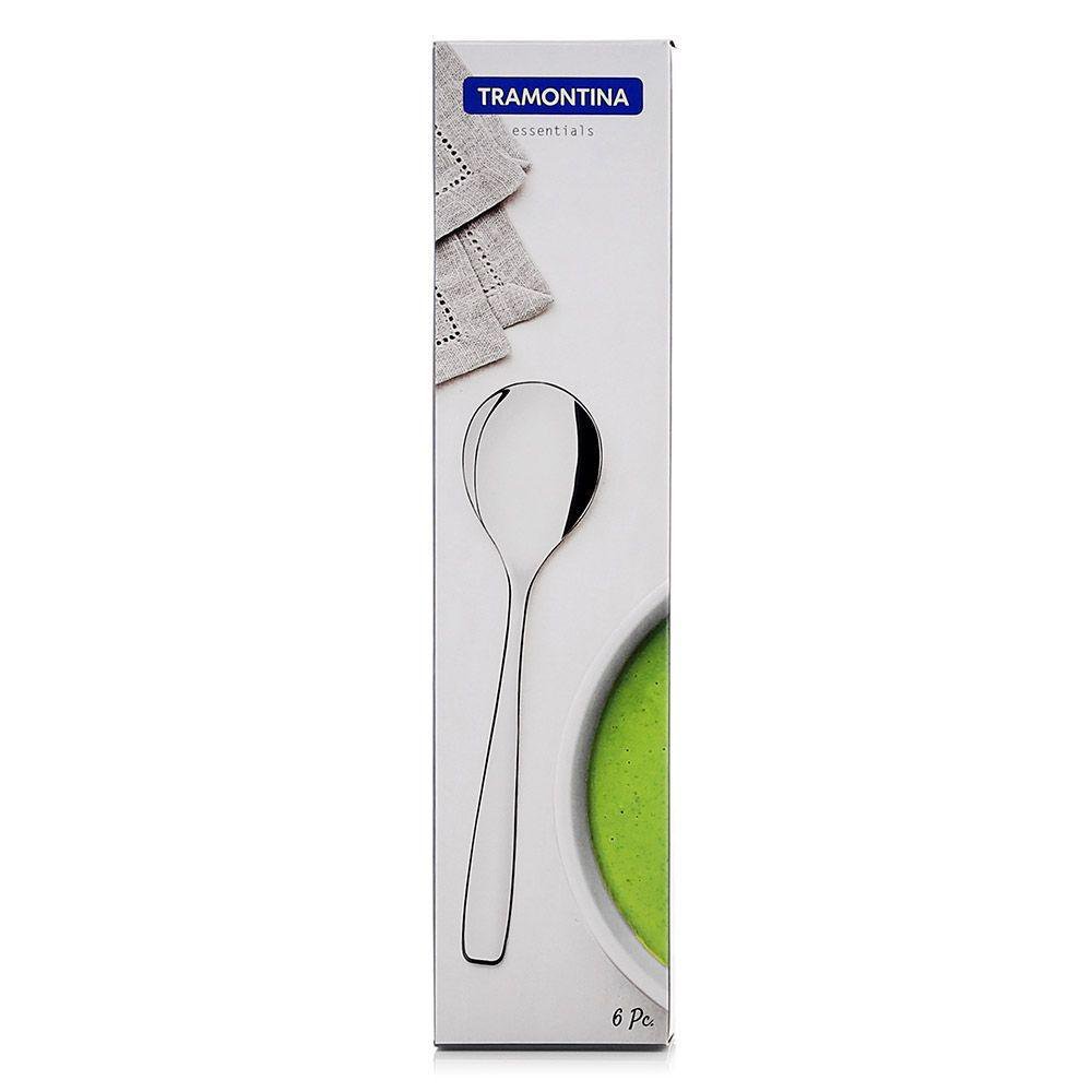 Set de 6 Cucharas Essentials para Sopa Color Plateado