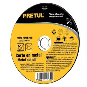 Disco Para Corte De Metal 4 1/2 - Pretul