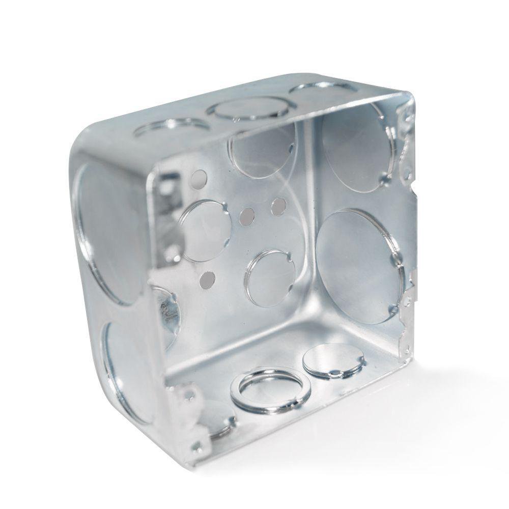 Caja Eléctrica Empotrable Cuadrada de Metal 4X4 Plg