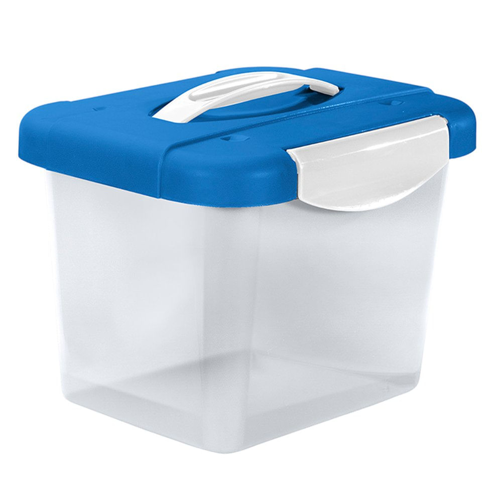 Caja Organizadora con Tapadera 4 L de Plástico Color Azul