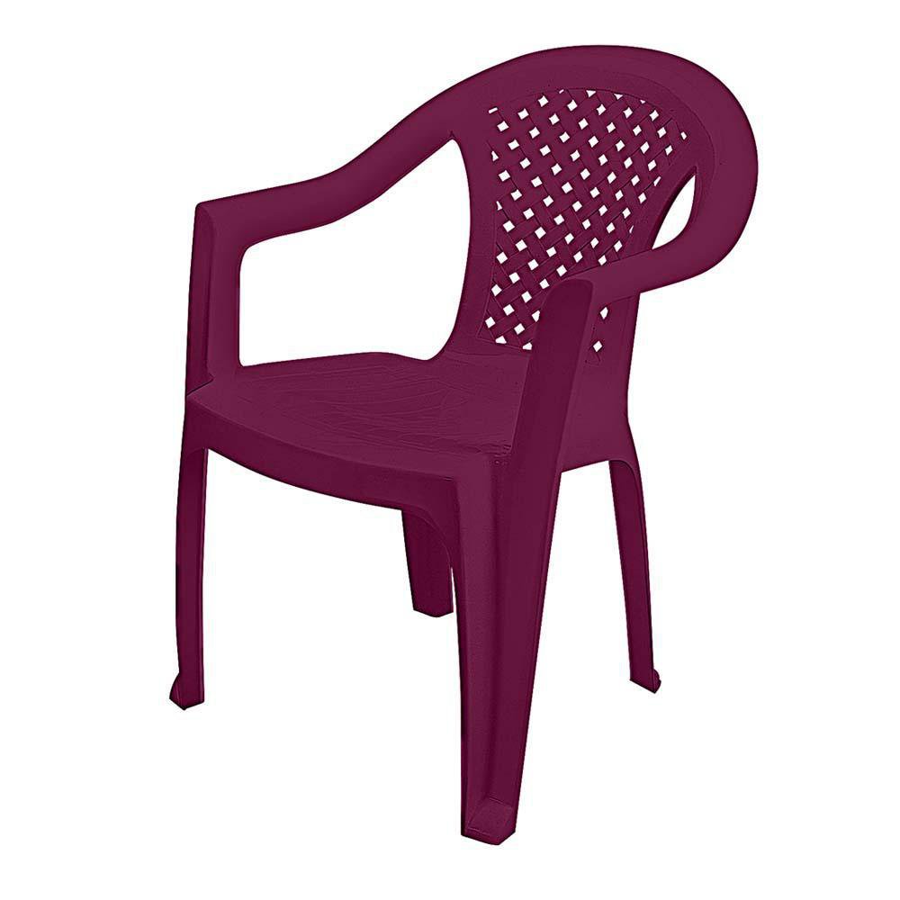Silla de Plástico para Exterior Diseño Petatillo No. 2 - Varios Colores Vino