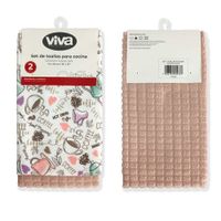 Set De 2 Toallas Para Cocina 41X48 Cm - Viva
