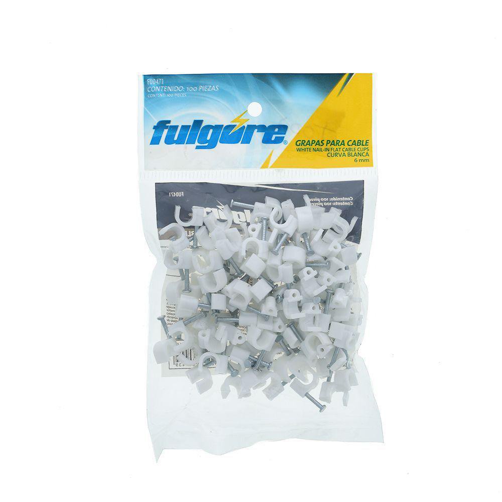 Grapa para Cable Redondo con Clavo 6 mm
