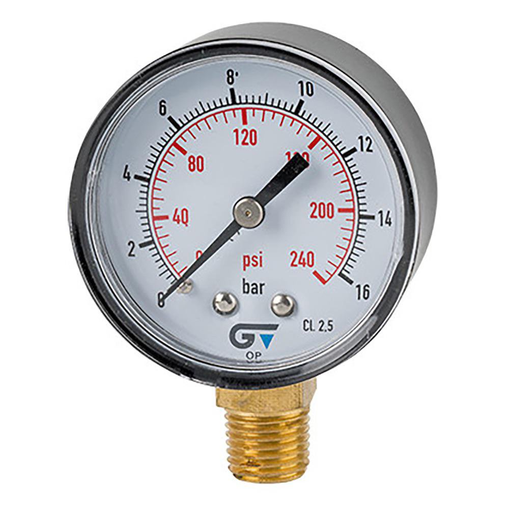 Manómetro Seco 0-240 PSI Salida Inferior Rosca 1/4 Plg Manometro Seco 0-240 PSI Salida Inf…