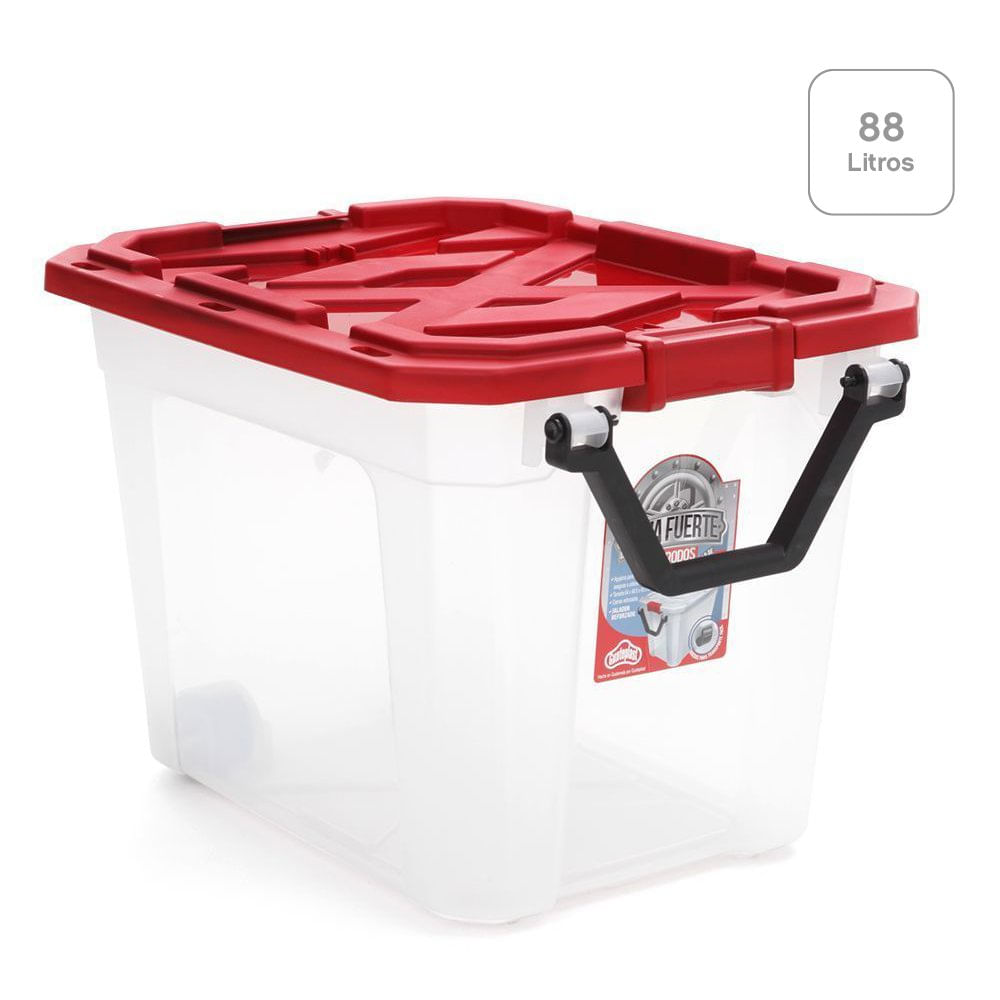 Caja Extra Grande de 88 L - Varios Colores Rojo