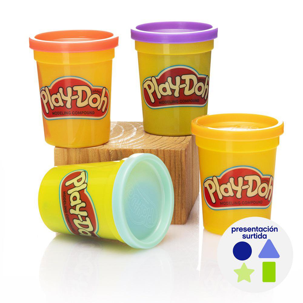 Set de Botes de Plasticina Play-Doh de 4 Piezas de 448 Gramos para 2+ Años - Colores Surti…