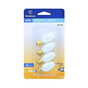 Bombilla Para Repuestos Luz De Noche Incandescente Base E12 De 4 W - Westinghouse