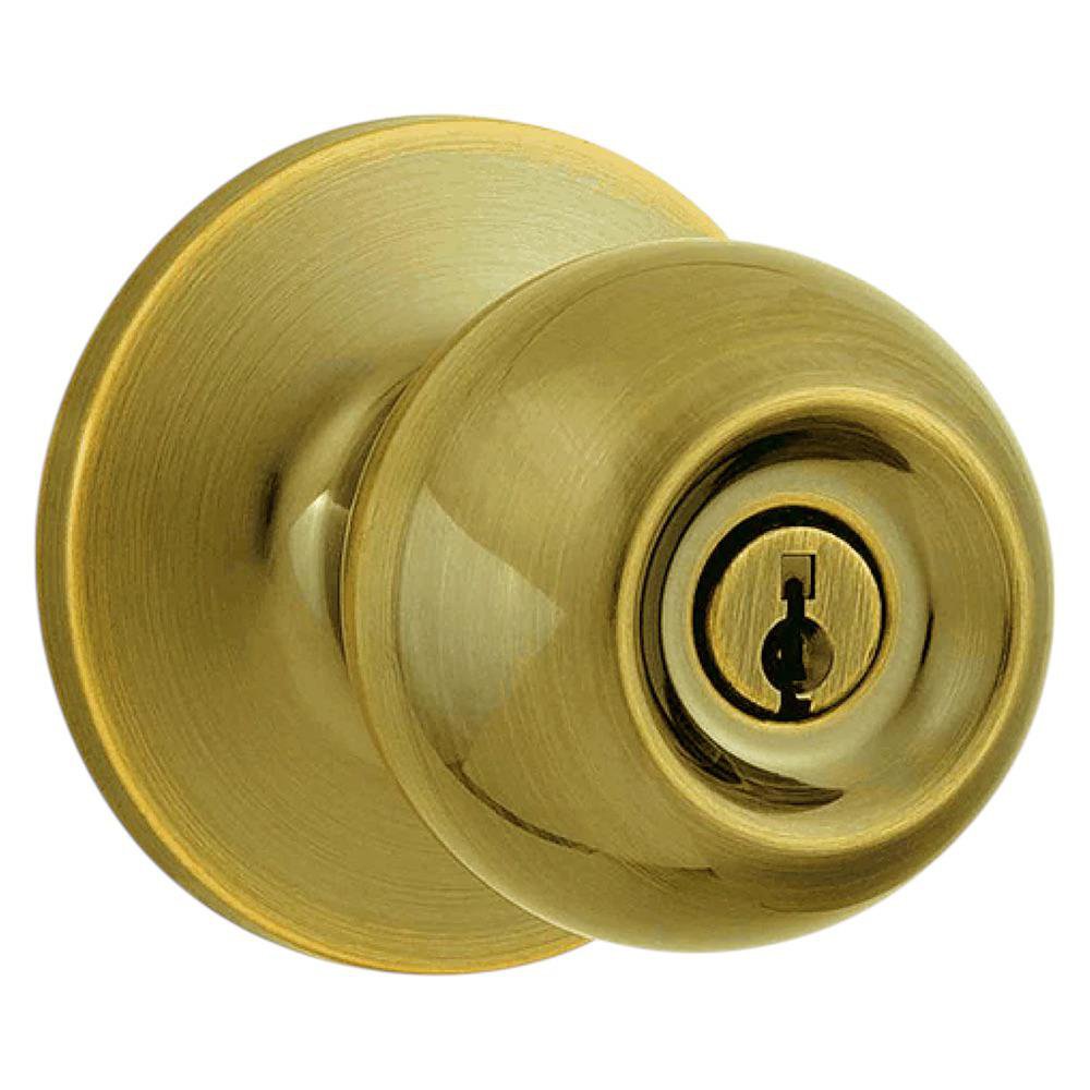 Chapa de Dormitorio Tipo Pomo Esfera - Varios Colores Dorado Brillante