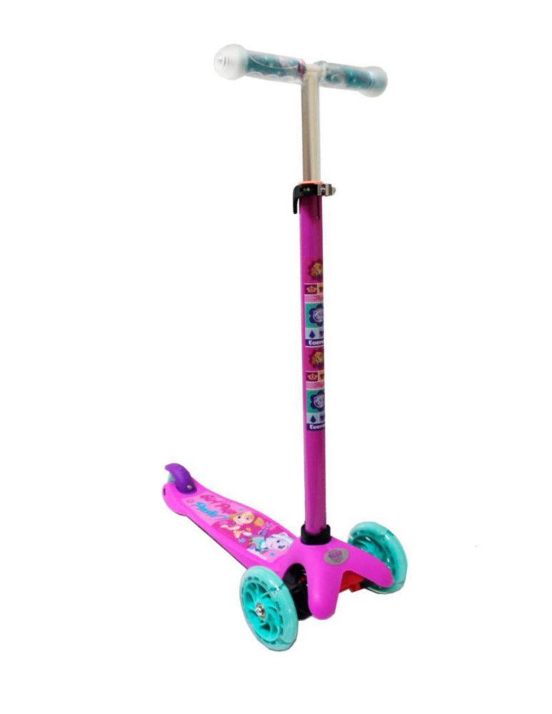 Monopatín de Lujo de 3 Ruedas con Luces Diseño de Paw Patrol para Niña Color Rosado Monopa…