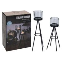 Set De 2 Candeleros Con Base