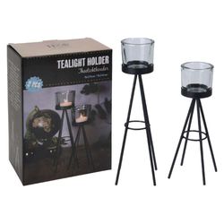 Set De 2 Candeleros Con Base