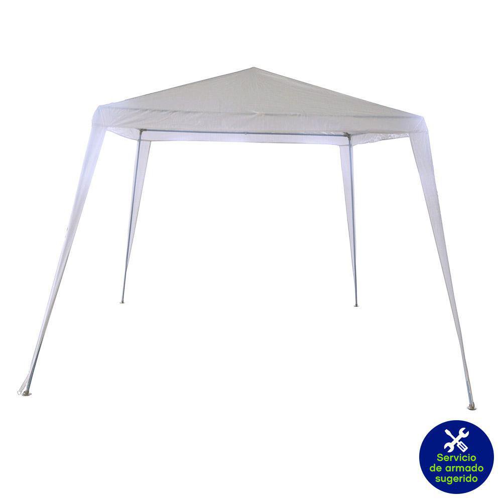 Toldo para Exterior de 3 x 3 Metros Color Blanco Toldo para Exterior Color Blanco de 2.40 x 2.40 Metros