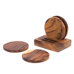 Set 4 Porta Vasos Teca - Cadegi