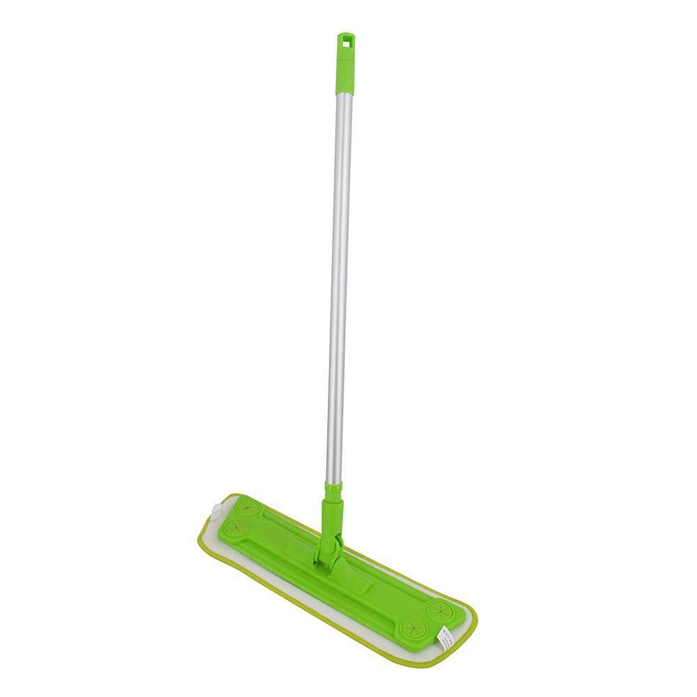 Trapeador de Microfibra con Mango Extensible y Cabezal Giratorio 123 cm Verde Trapeador de Microfibra con Mango Extensible y Cabezal Giratorio Verde
