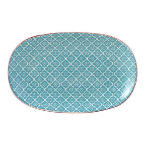 Plato Para Servir Oval 20X13 Cm Turquesa - Toscana