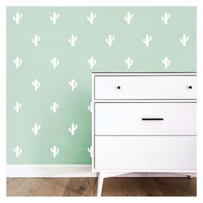 Sticker Decorativos White Cactus - Nunubasics