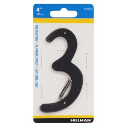 Número 3 En Negro De Tamaño 4 - Hillman