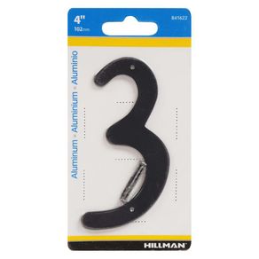 Número 3 En Negro De Tamaño 4 - Hillman