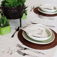 Plato Base 32 Cm Roble Oscuro
