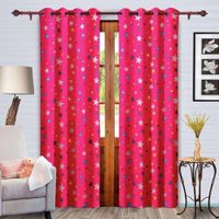 Set 2 Cortinas Neón Estrellas 97x213 Cm - Koala