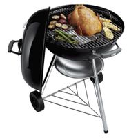 Churrasquera A Carbón Redonda Con Ruedas Kettle 22 Plg - Weber