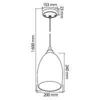 Lámpara Colgante Blanca 1Bombillox60Wma - Tecnolite
