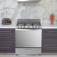 Estufa A Gas Con Horno Gris 30 Plg - Whirlpool