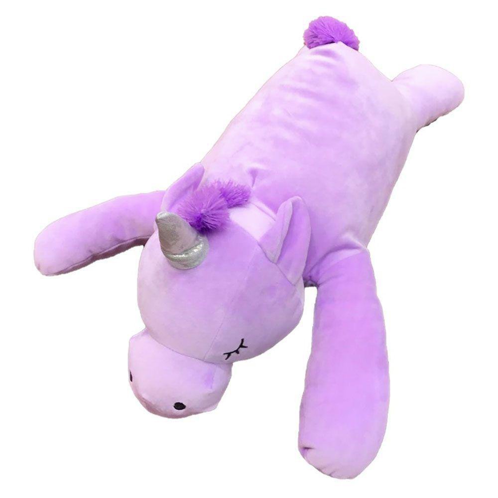 Almohada de Peluche Diseño Unicornio Color Lila